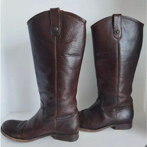 Frye 4001 Women’s Tall Riding Boots Brown Leather